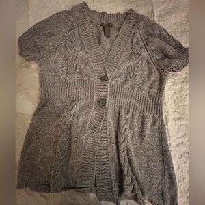 Kenneth Cole Charcoal Cable Knit Cardigan